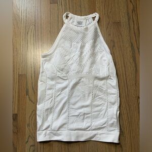 Athleta White Eyelet Tank Top